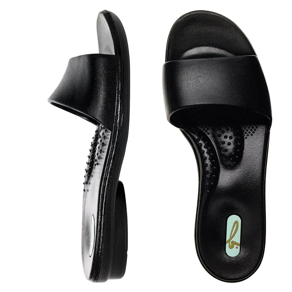 Oka-B Women's Grace Slide, Licorice, Size 9.5-10.5 M | Ergonomic comfort & eco-friendly design - main product image