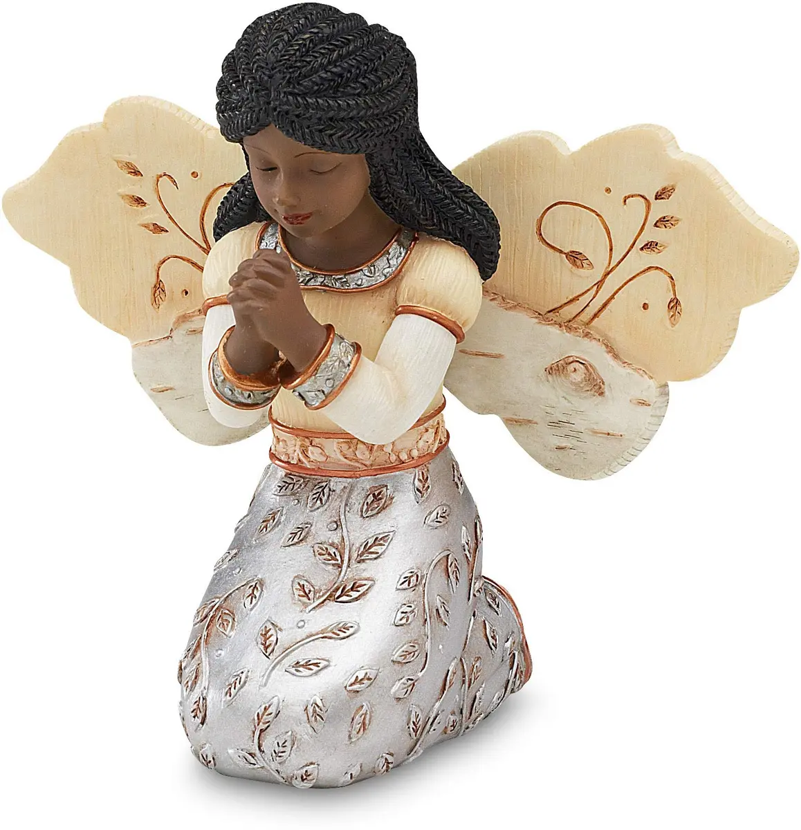 Pavilion Elements in Faith Ebony Angel Figurine 8.89 cm (3.5 Inch) | Hand-Painted Resin Collectible - main product image