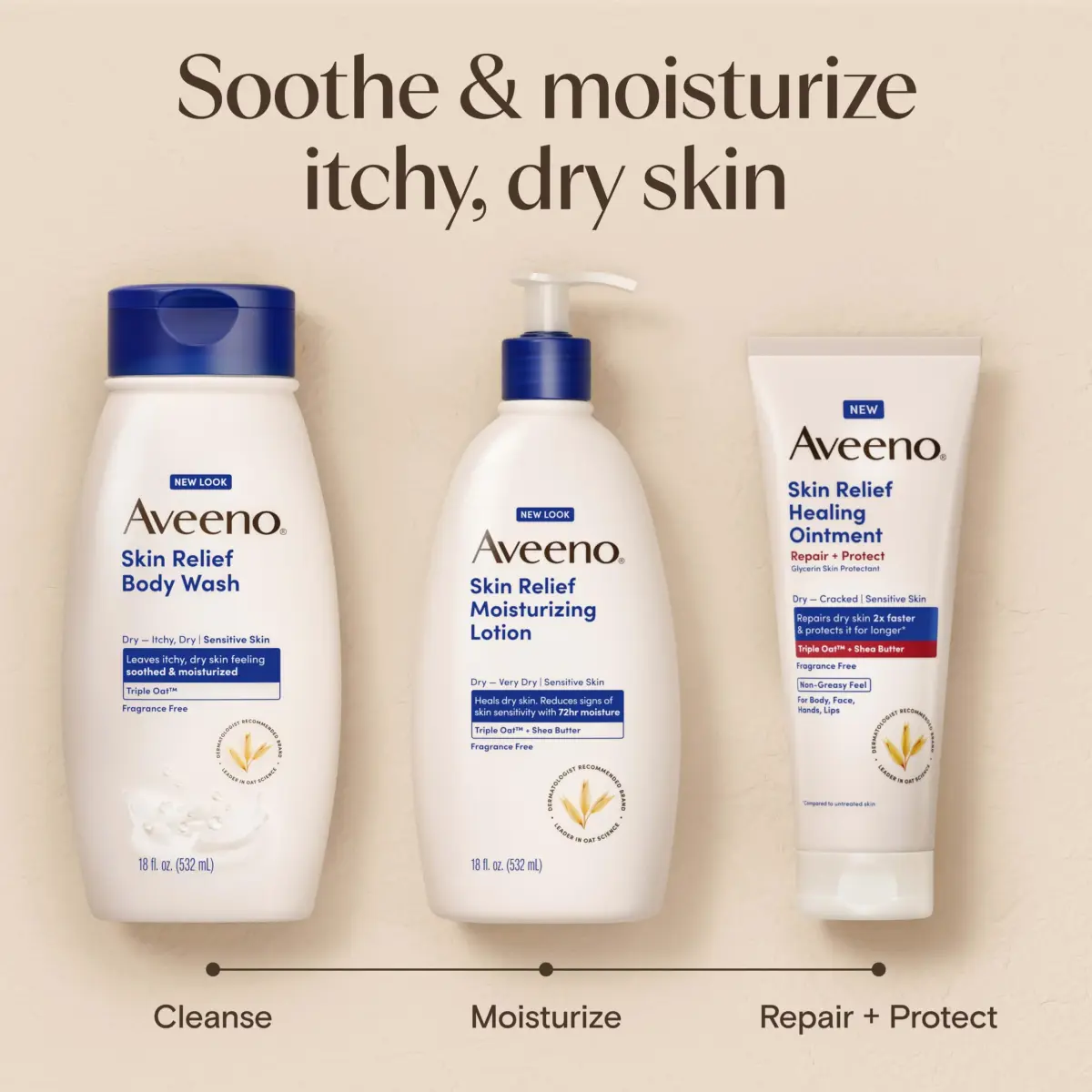Aveeno Skin Relief Moisturizing Lotion 355ml (12 fl. oz) | Heals Very Dry, Sensitive Skin - view 6