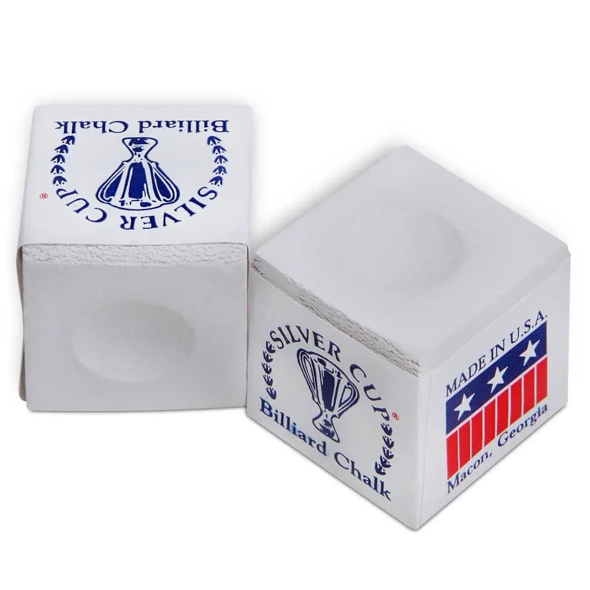 Sterling Gaming Silver Cup Chalk White 12-Piece Box | Premium Billiard Chalk for Accurate Shots - view 2