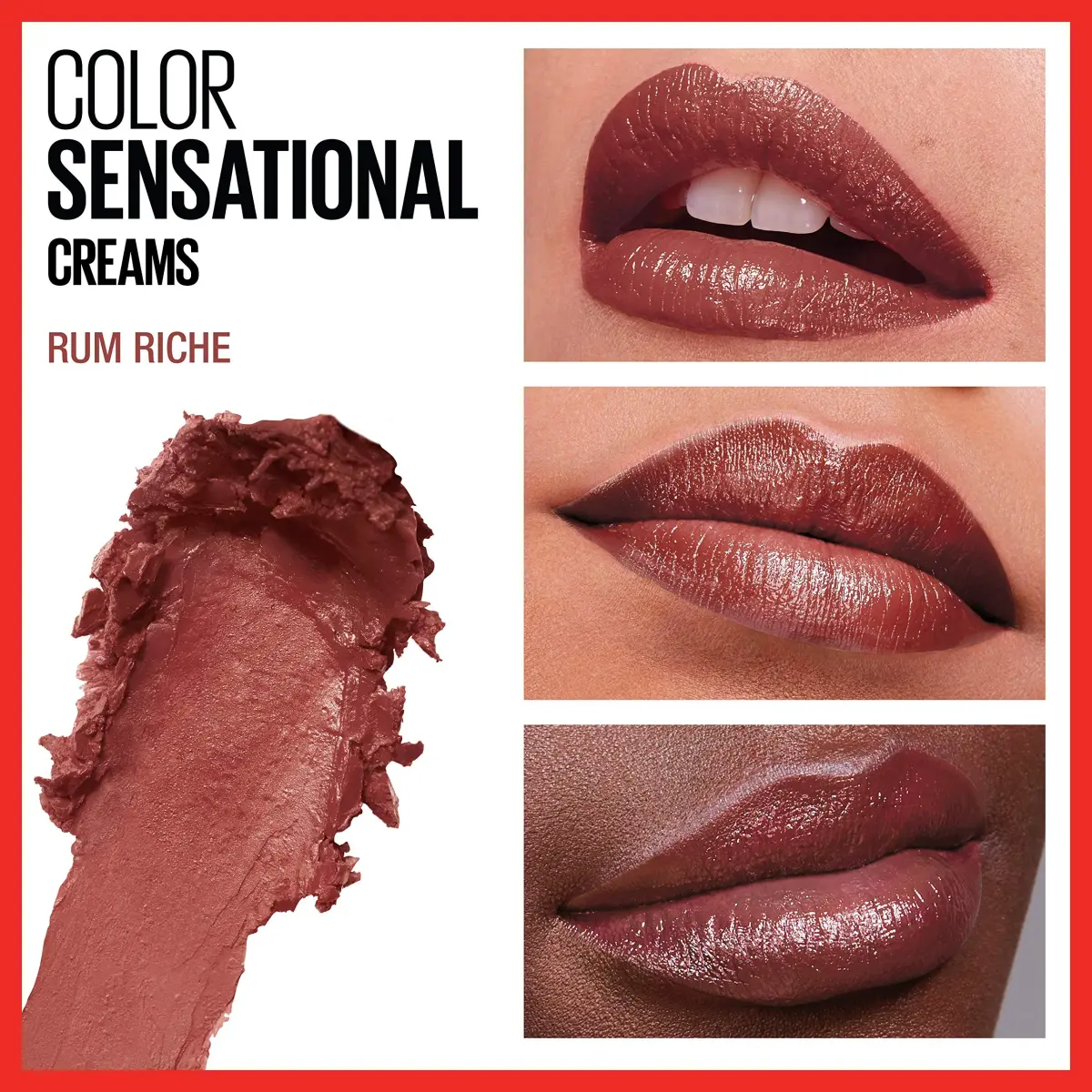 Maybelline Color Sensational Lipstick, Rum Riche Deep Nude, Creamy Hydrating Lip Color - view 3