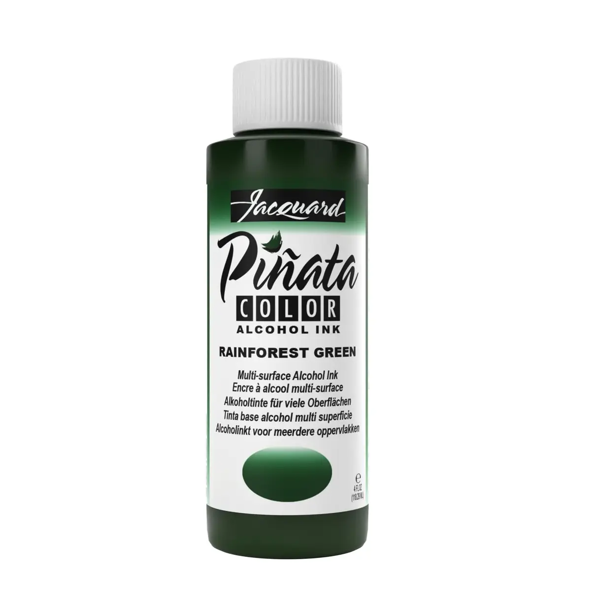 Jacquard Alcohol Ink Rainforest Green | Vibrant, Acid-Free, 4oz USA Made - main product image