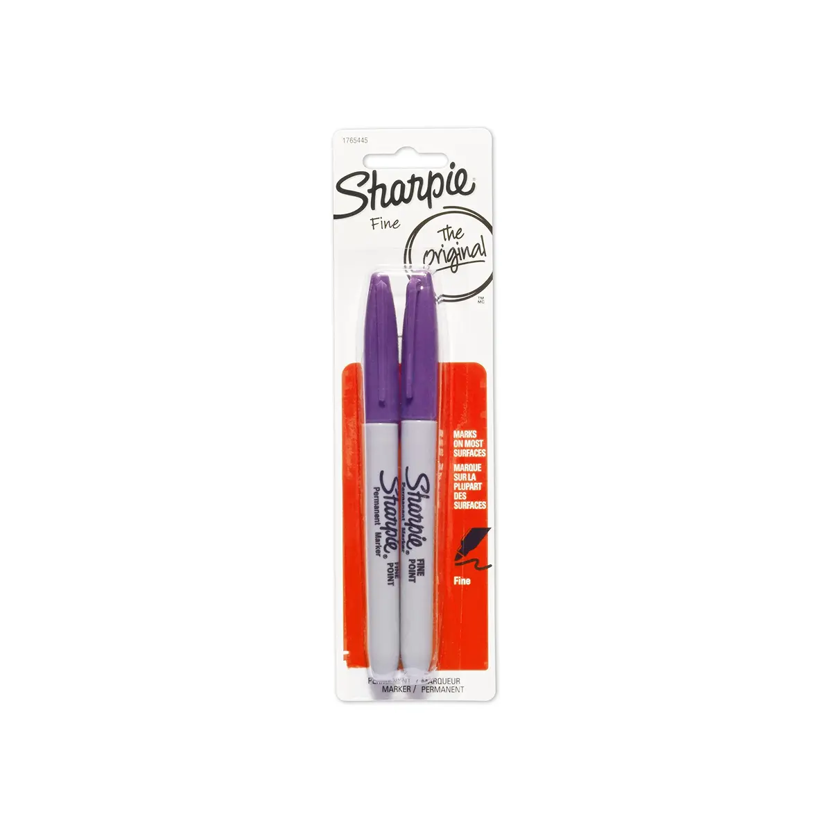 Sharpie Permanent Markers Fine Point, Purple, 2-Pack | Quick-Drying, Waterproof & Fade-Resistant - main product image