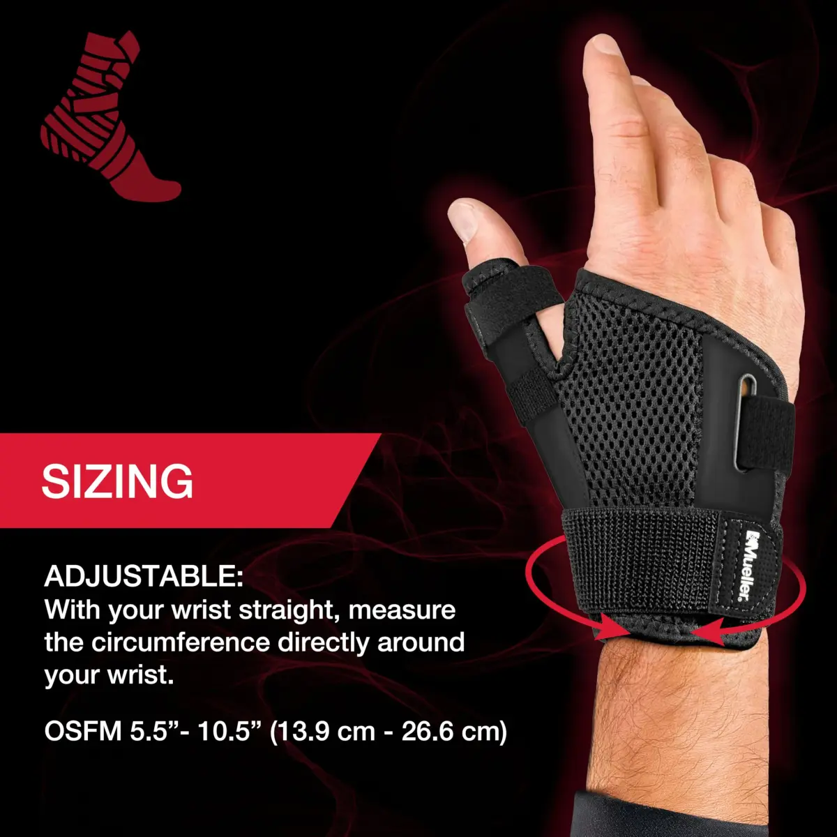 MUELLER Adjust-to-Fit Thumb Brace Spica Splint 50g (1.76 oz) | Targeted Compression for Pain Relief - view 4