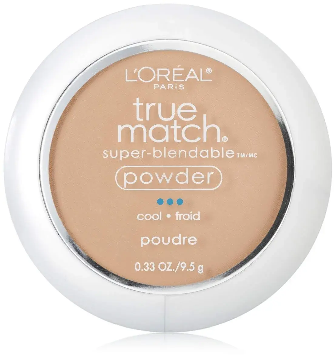 L'Oreal Paris True Match Super Blendable Powder Foundation W3 Light Medium, 0.33 oz (Pack of 2) - main product image