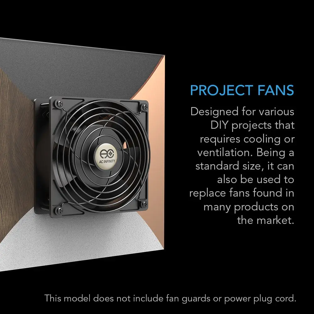 AC Infinity AXIAL 1238W 120V AC Muffin Fan 5" | High Airflow, Heavy Duty Aluminum Housing - view 3
