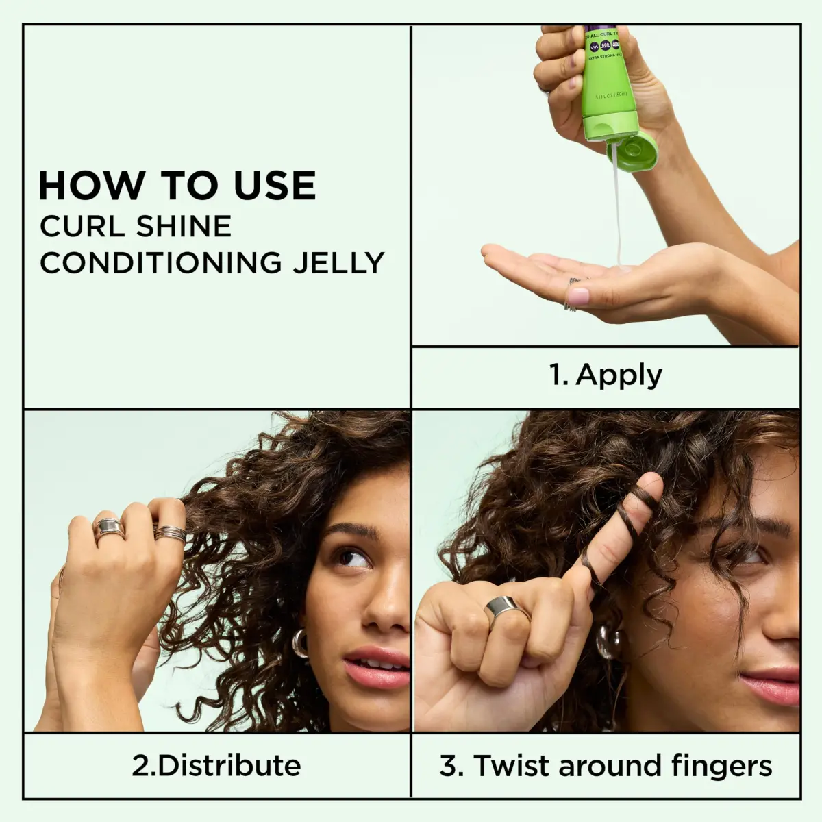 Garnier Fructis Curl Shine Conditioning Hair Gel, Frizz Control for Curly, Wavy, and Coily Hair, Extra Strong Hold for Up to 48 HRs of Bouncy, Moisturized Curls, 145ml (5.1 Fl Oz) - view 4