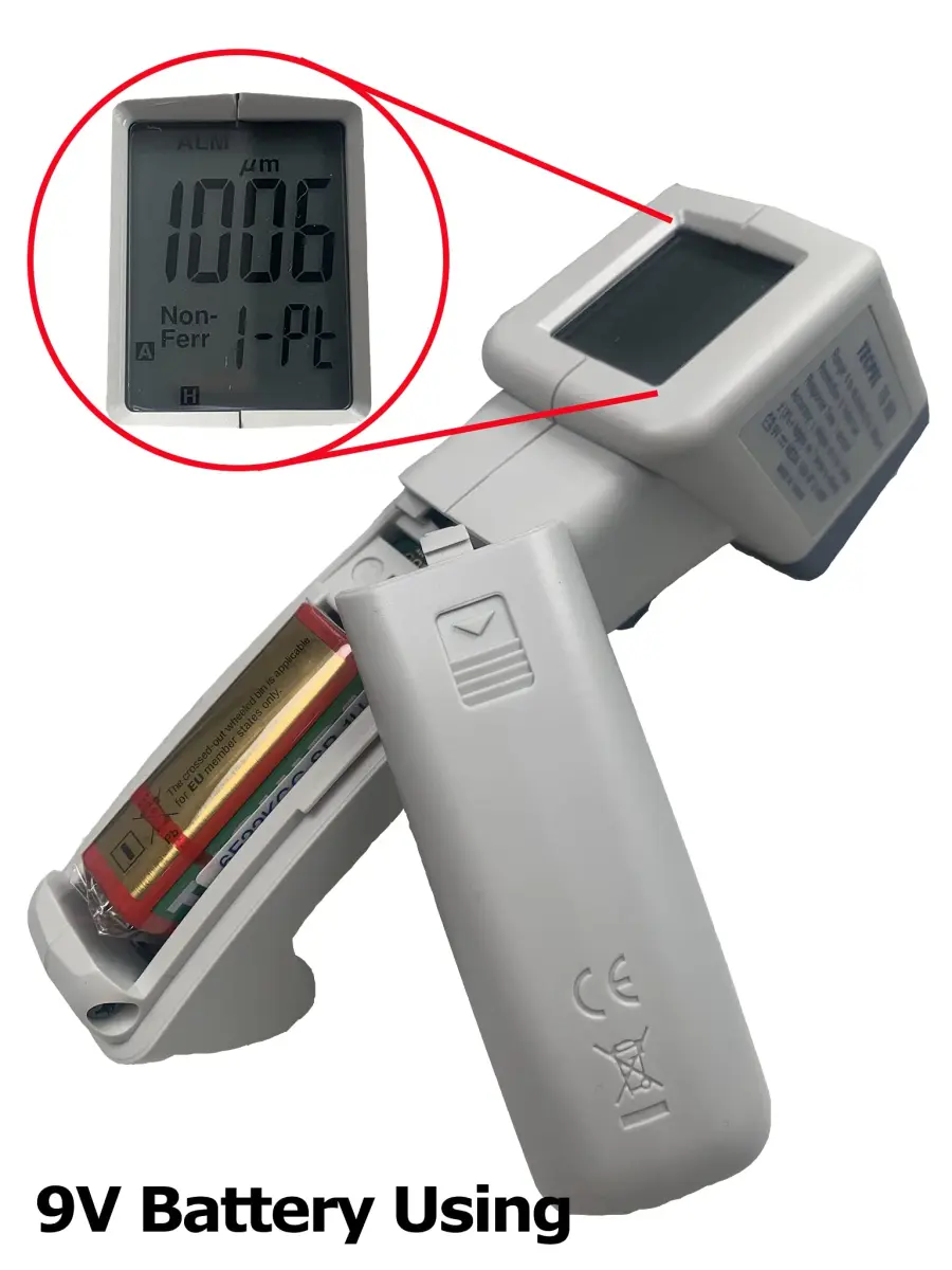 Tecpel TG-902 Digital Paint Thickness Gauge Tester 1000 μm (40 Mils) | Measures Paint on Metal Surfaces - view 5