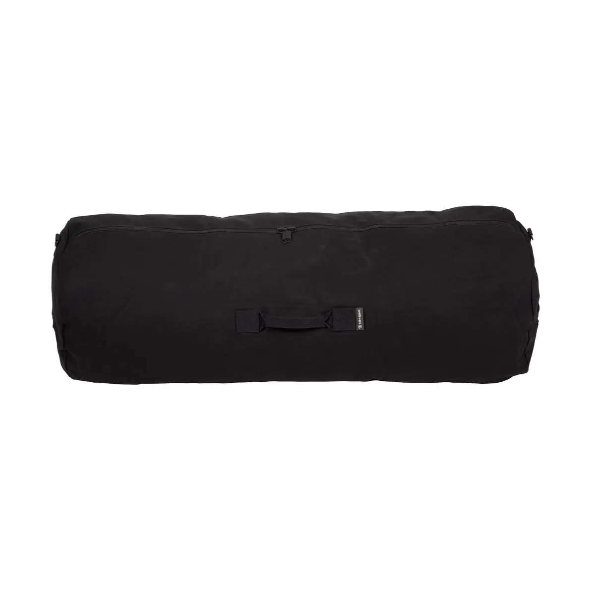 Stansport Zippered Canvas Deluxe Duffel Bag - Black (1230-20) 21" x 36" | Heavy Duty Travel Gear - view 2