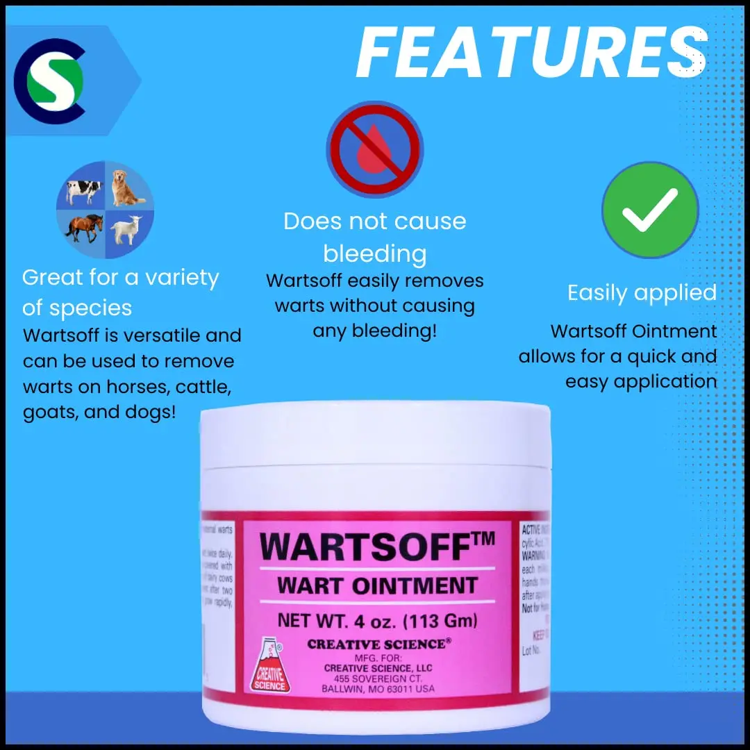 Creative Science WARTSOFF WART Dog and Horse Ointment 4-OZ Jar | Wart Removal for Dogs & Horses - view 5