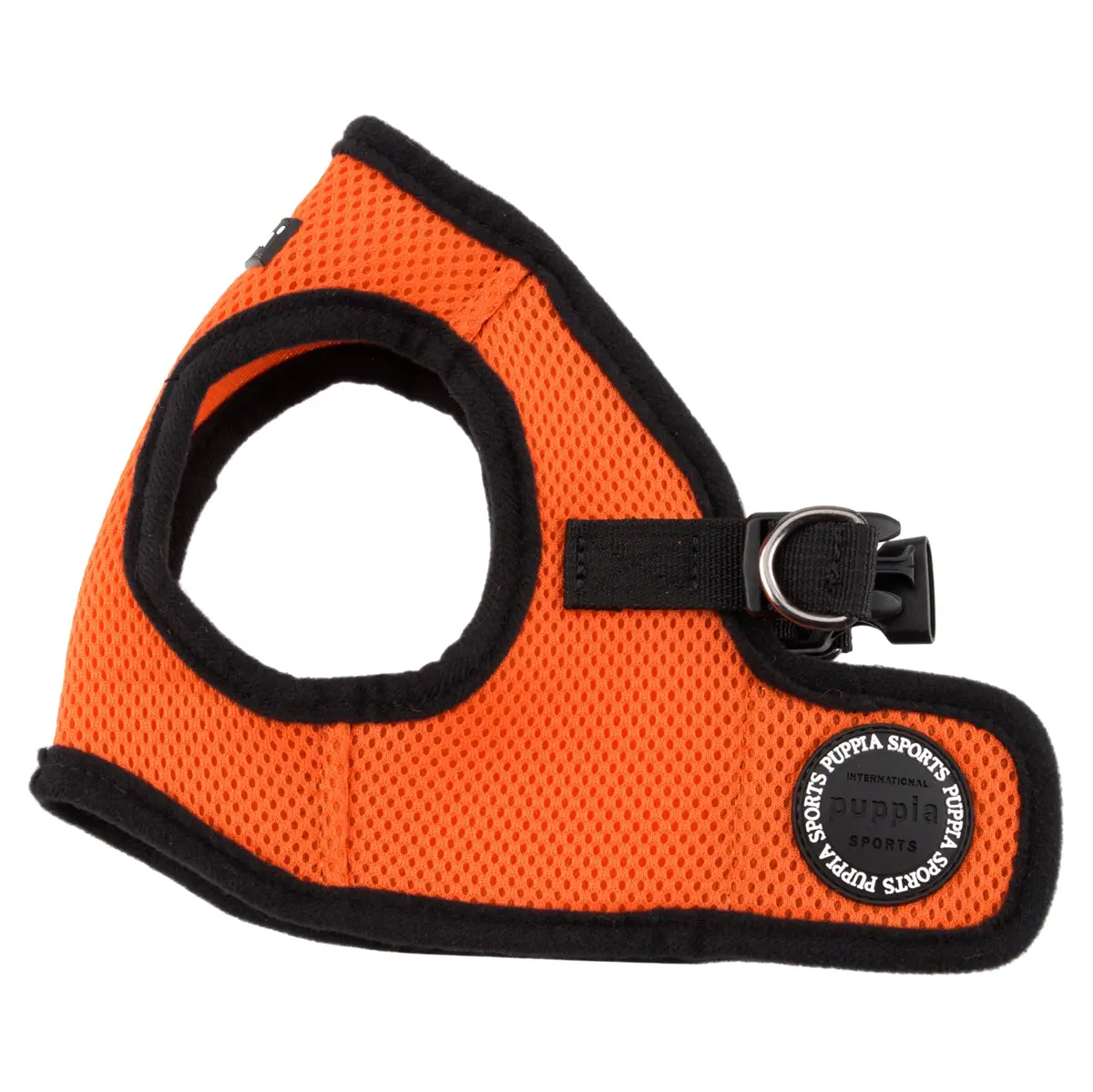 Puppia Soft Vest Harness Medium Orange | Adjustable Mesh Dog Harness for Comfort - main product image