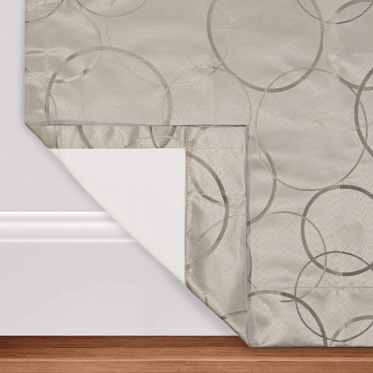 ECLIPSE Meridian Blackout Thermal Grommet Window Curtain 42 in x 84 in Linen | Modern Noise & Light Blocker - view 5