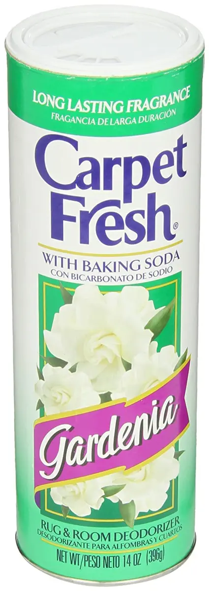 Carpet Fresh Rug and Room Deodorizer with Baking Soda, Gardenia Fragrance, 168 oz (12 x 14 oz) | Concentrated Formula Textile Deodorizer - main product image