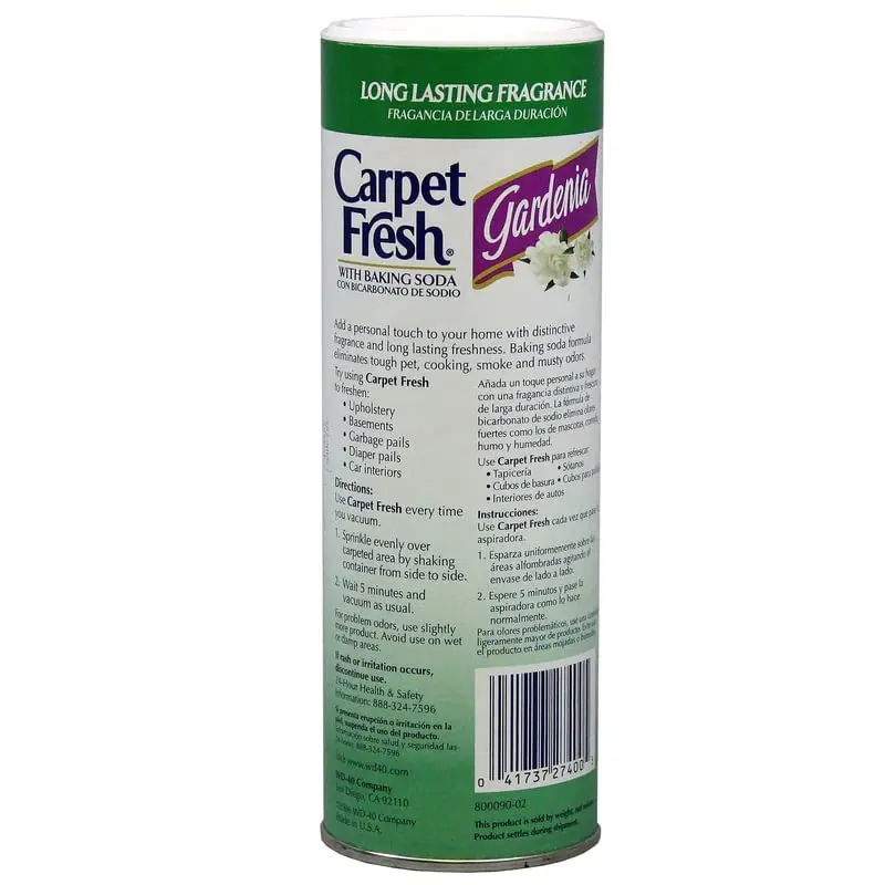 Carpet Fresh Rug and Room Deodorizer with Baking Soda, Gardenia Fragrance, 168 oz (12 x 14 oz) | Concentrated Formula Textile Deodorizer - view 4
