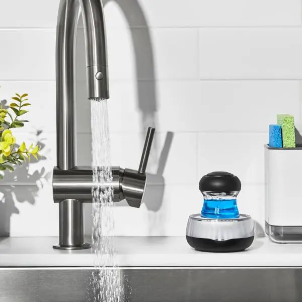 OXO Good Grips Soap Dispensing Palm Brush Storage Set | Easy Soap Dispensing for Kitchen Cleaning - view 12