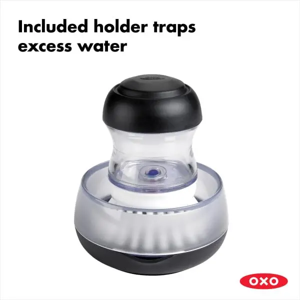 OXO Good Grips Soap Dispensing Palm Brush Storage Set | Easy Soap Dispensing for Kitchen Cleaning - view 7
