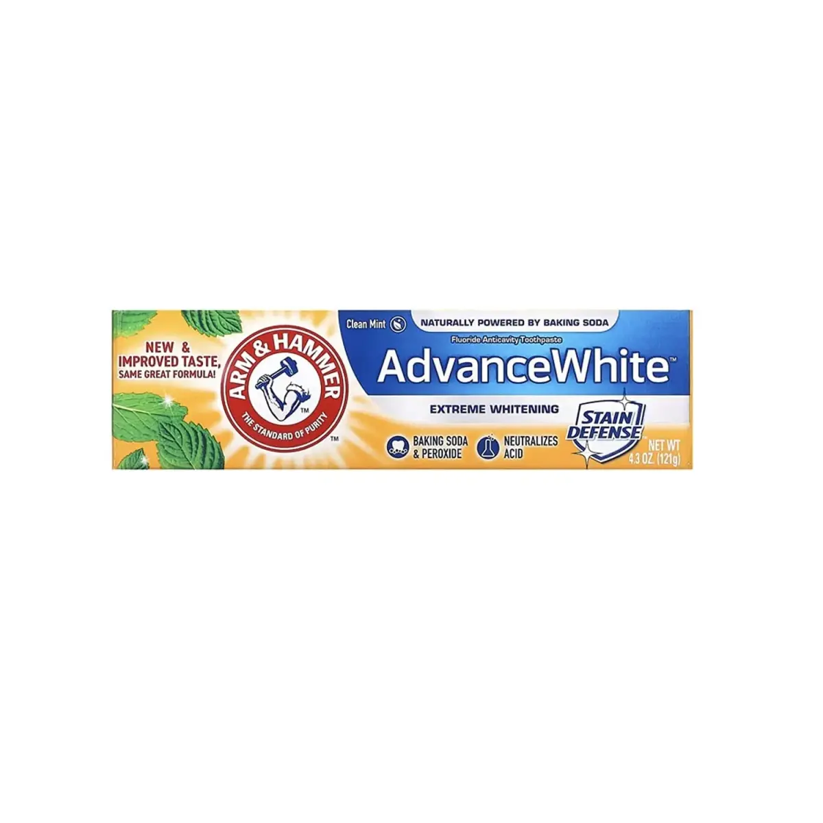 Arm & Hammer Advance White Baking Soda & Peroxide Toothpaste, Extreme Whitening 122g (4.3 oz) | Fluoride Cavity Protection - main product image