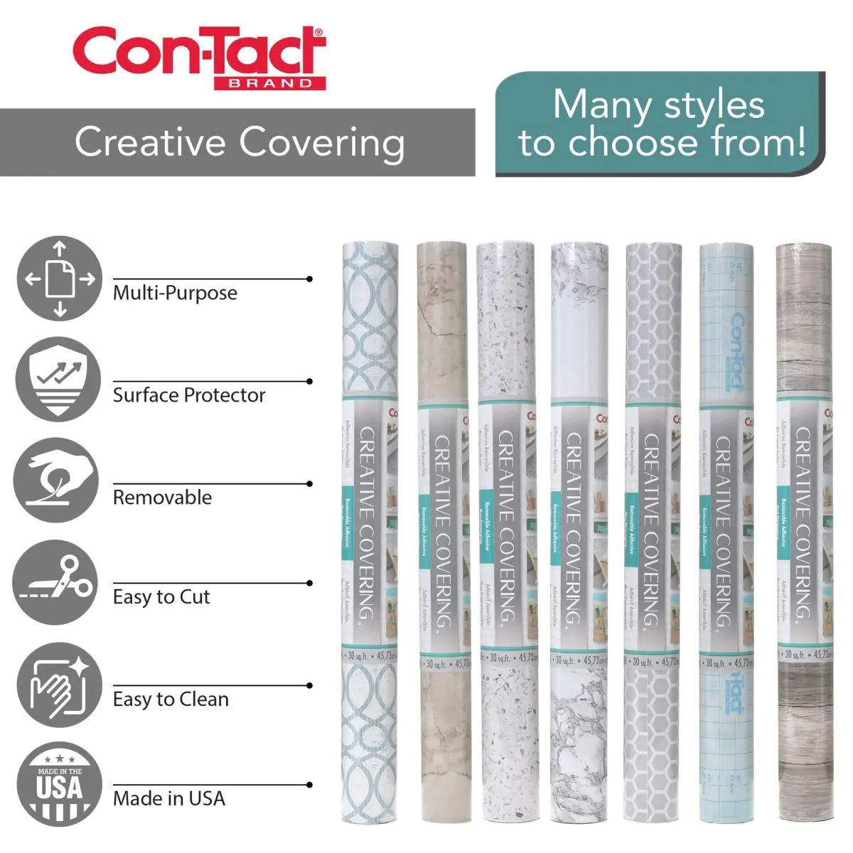 Con-Tact Creative Covering Shelf Liner Polka Blue 28 cm x 45.7 cm (11" x 18") | Easy Peel-and-Stick Vinyl Drawer Liner - view 6