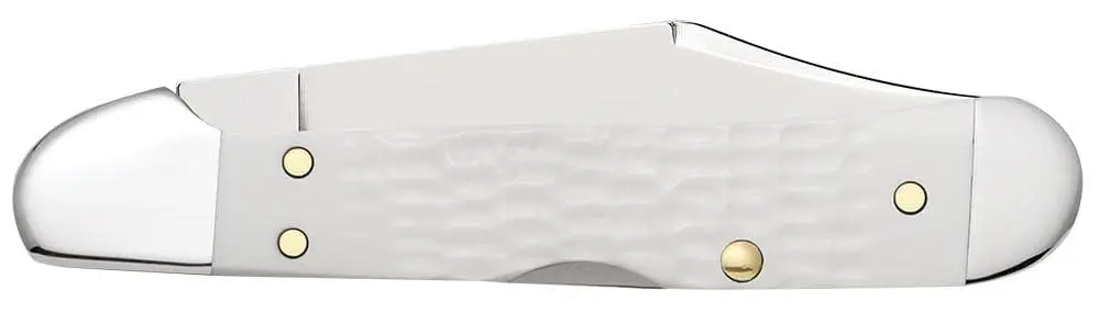 Case Mini Copperlock Pocket Knife 3 5/8 Inches | White Synthetic Handle, Lockback - view 2