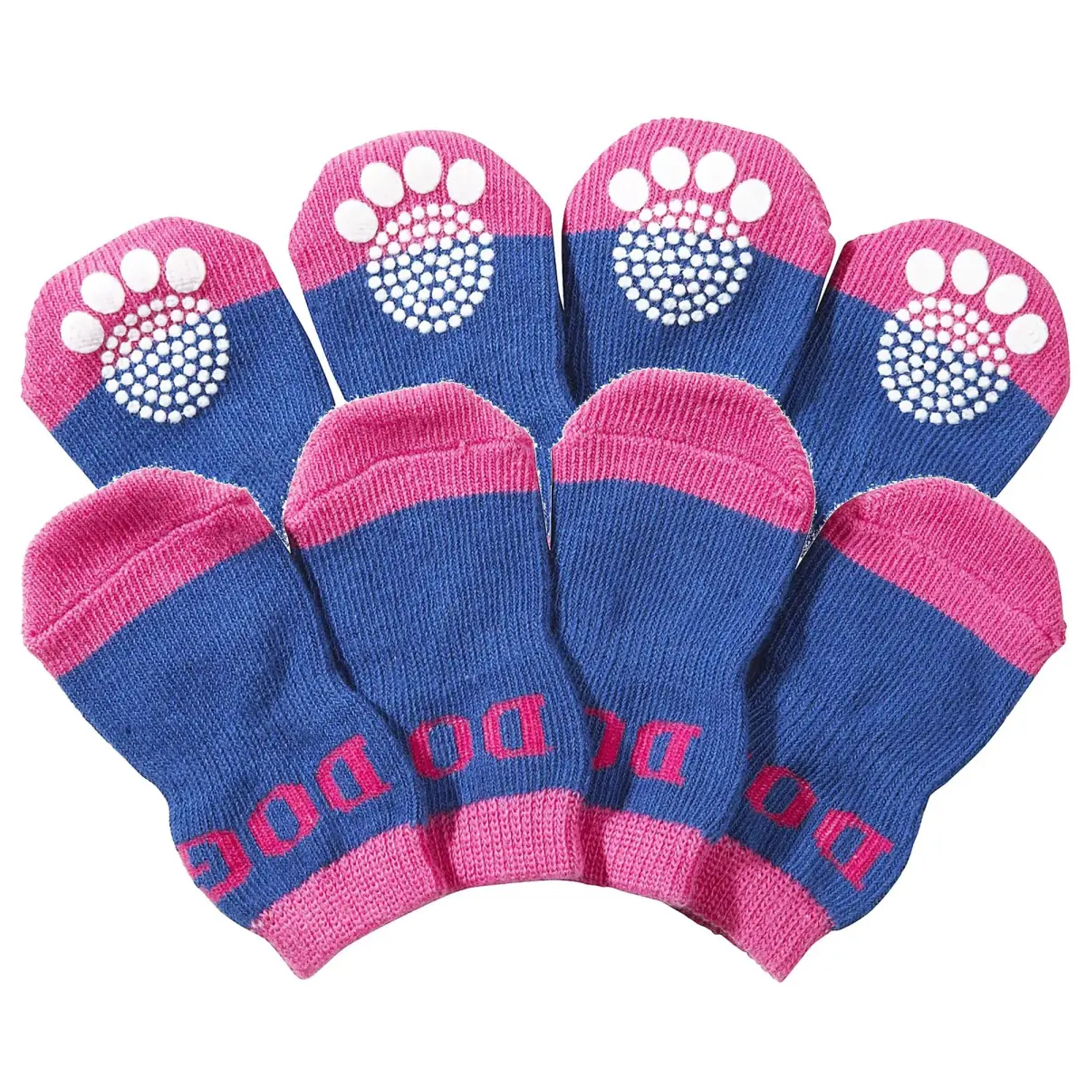 Pet Life Anti-Slippage Breathable Dog Socks with Rubberized Micro Grips, Large (Set of 4) | Premium Traction for Indoor Use - view 2
