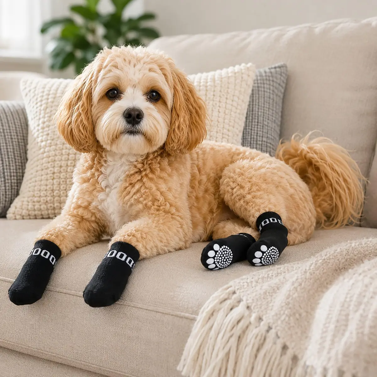 Pet Life Anti-Slippage Breathable Dog Socks Large (3cm x 11cm x 13cm) | Premium Traction for Indoor Use - view 5
