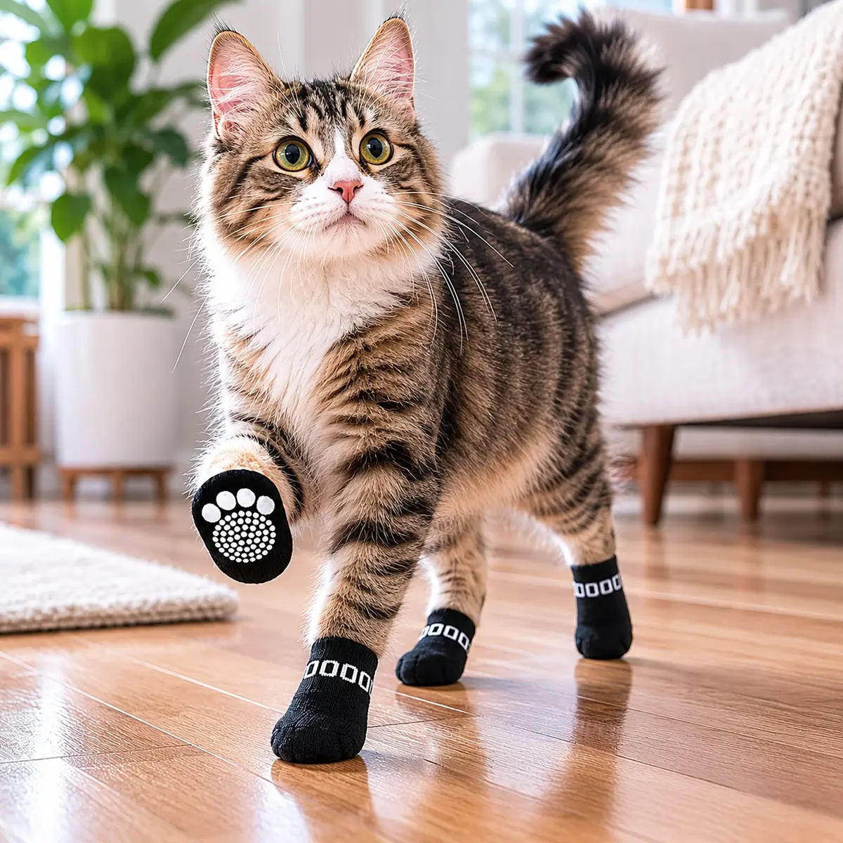 Pet Life Anti-Slippage Breathable Dog Socks Large (3cm x 11cm x 13cm) | Premium Traction for Indoor Use - view 6