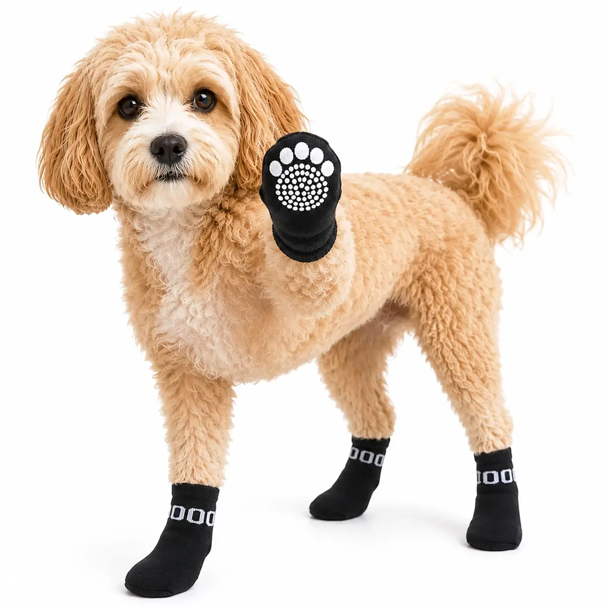 Pet Life Anti-Slippage Breathable Dog Socks Large (3cm x 11cm x 13cm) | Premium Traction for Indoor Use - view 4