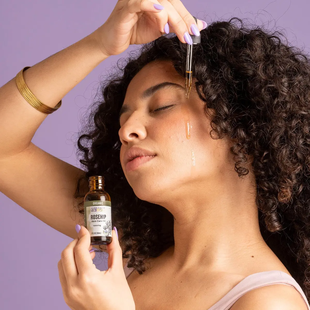 Aura Cacia Organic Rosehip Skin Care Oil 30ml (1 fl. oz.) | Restores Mature & Sun-Damaged Skin - view 6