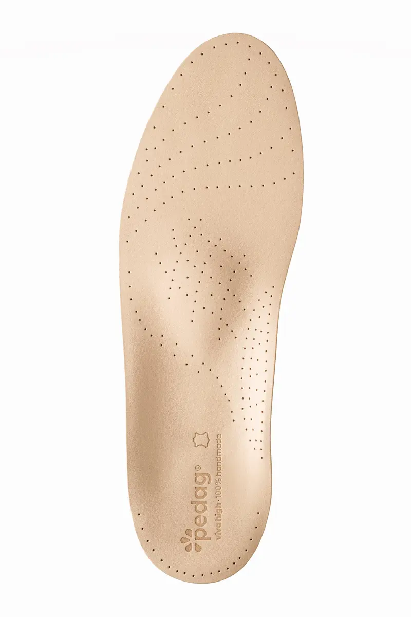 pedag Viva High Arch Support Insoles Leather Shoe Inserts Women 9/Men 6 (27.8cm x 10.1cm x 3.1cm) | German Engineered Orthotics for Plantar Fasciitis - main product image
