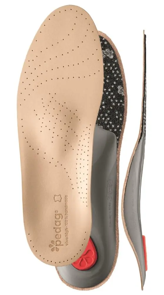 pedag Viva High Arch Support Insoles Leather Shoe Inserts Women 9/Men 6 (27.8cm x 10.1cm x 3.1cm) | German Engineered Orthotics for Plantar Fasciitis - view 3