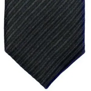Retreez Skinny Tie with Stripe Textured - Black | 2 inch (5 cm) Width, 58 inch (148 cm) Length - view 2