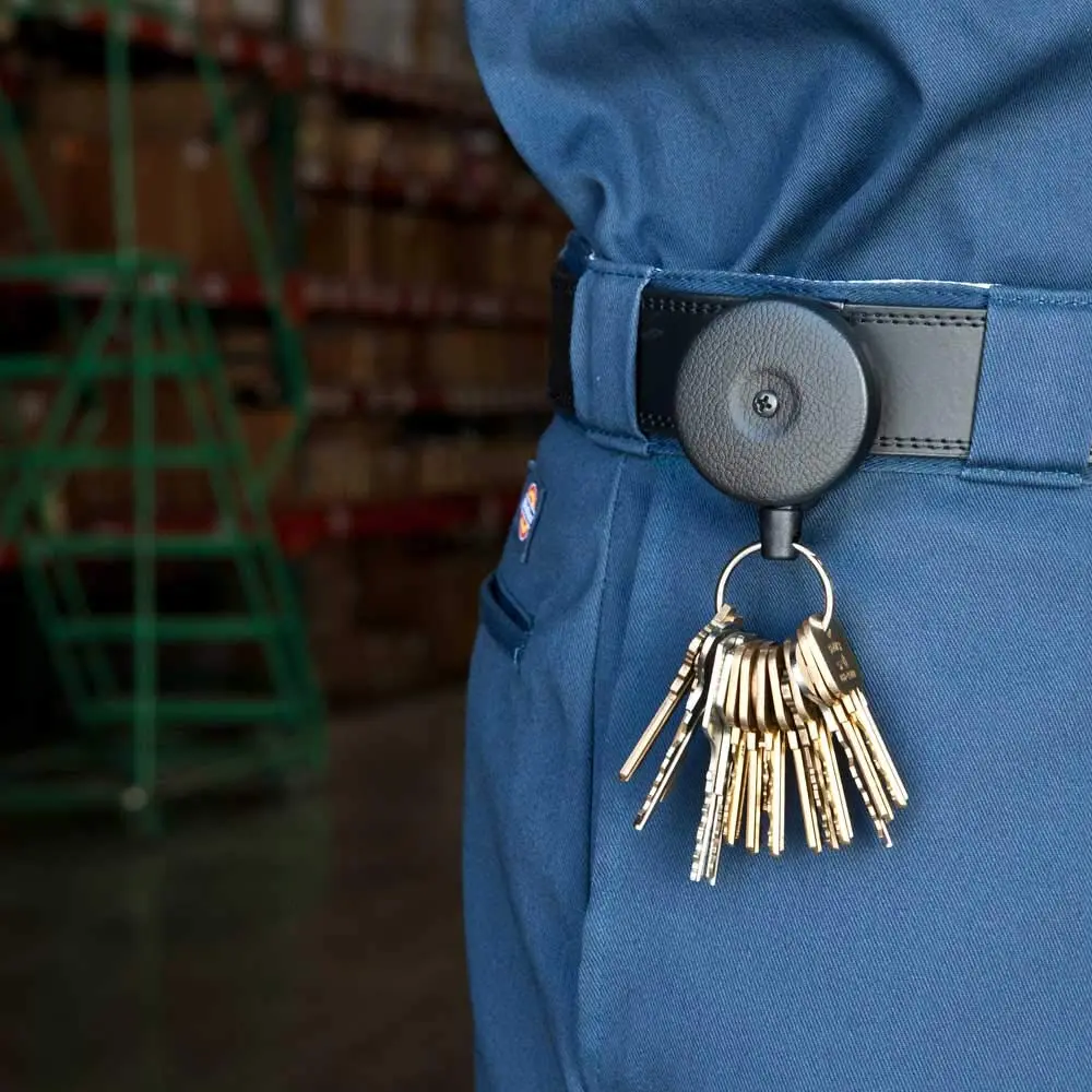 KEY-BAK Original HD Retractable Key Holder, 48" Kevlar Cord, Steel Belt Clip, 8 oz. | Heavy Duty USA Made - view 2