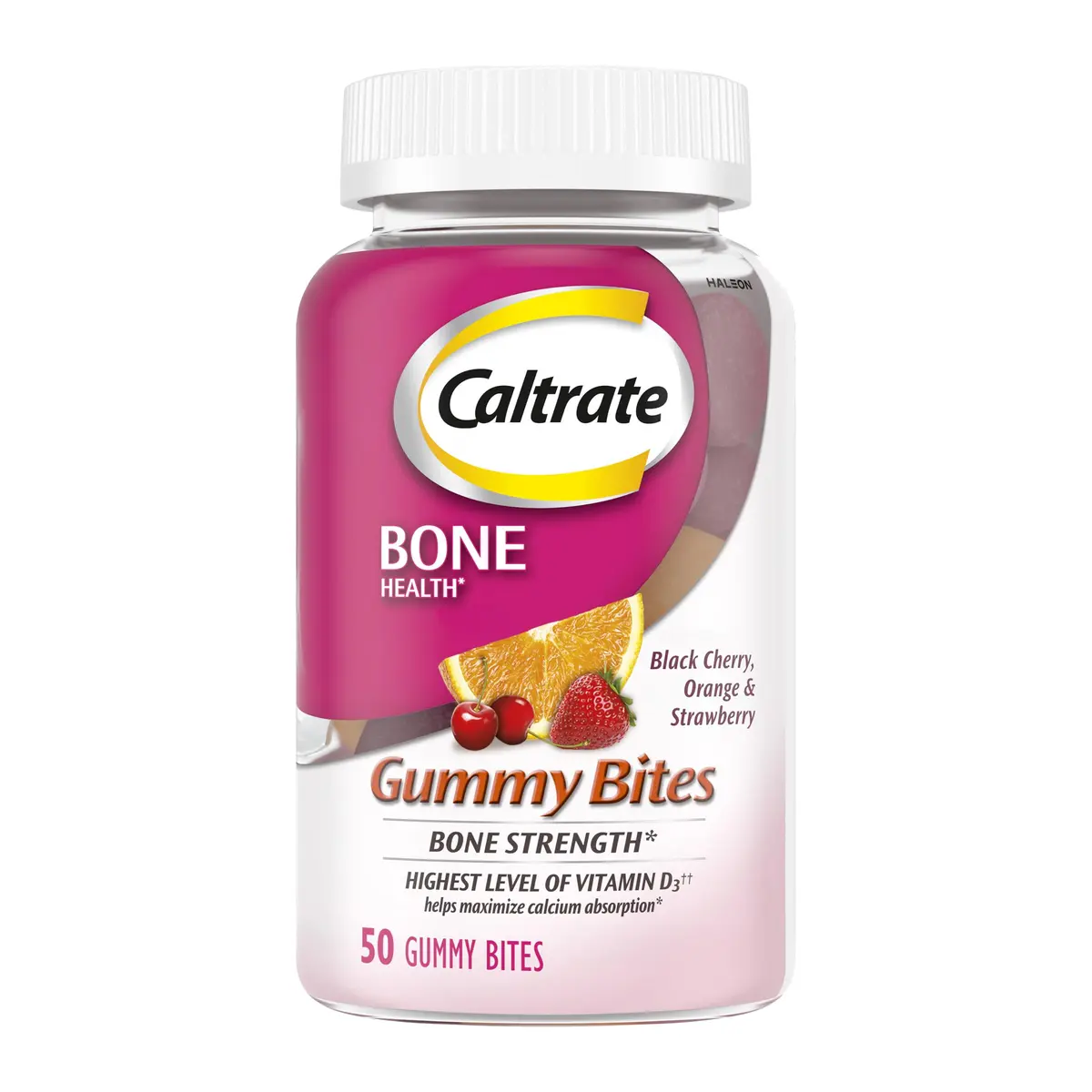 Caltrate Gummy Bites 600 Plus D3 Vitamin D and Calcium Supplement, 50 Count | Bone & Muscle Support with High Vitamin D3 - main product image