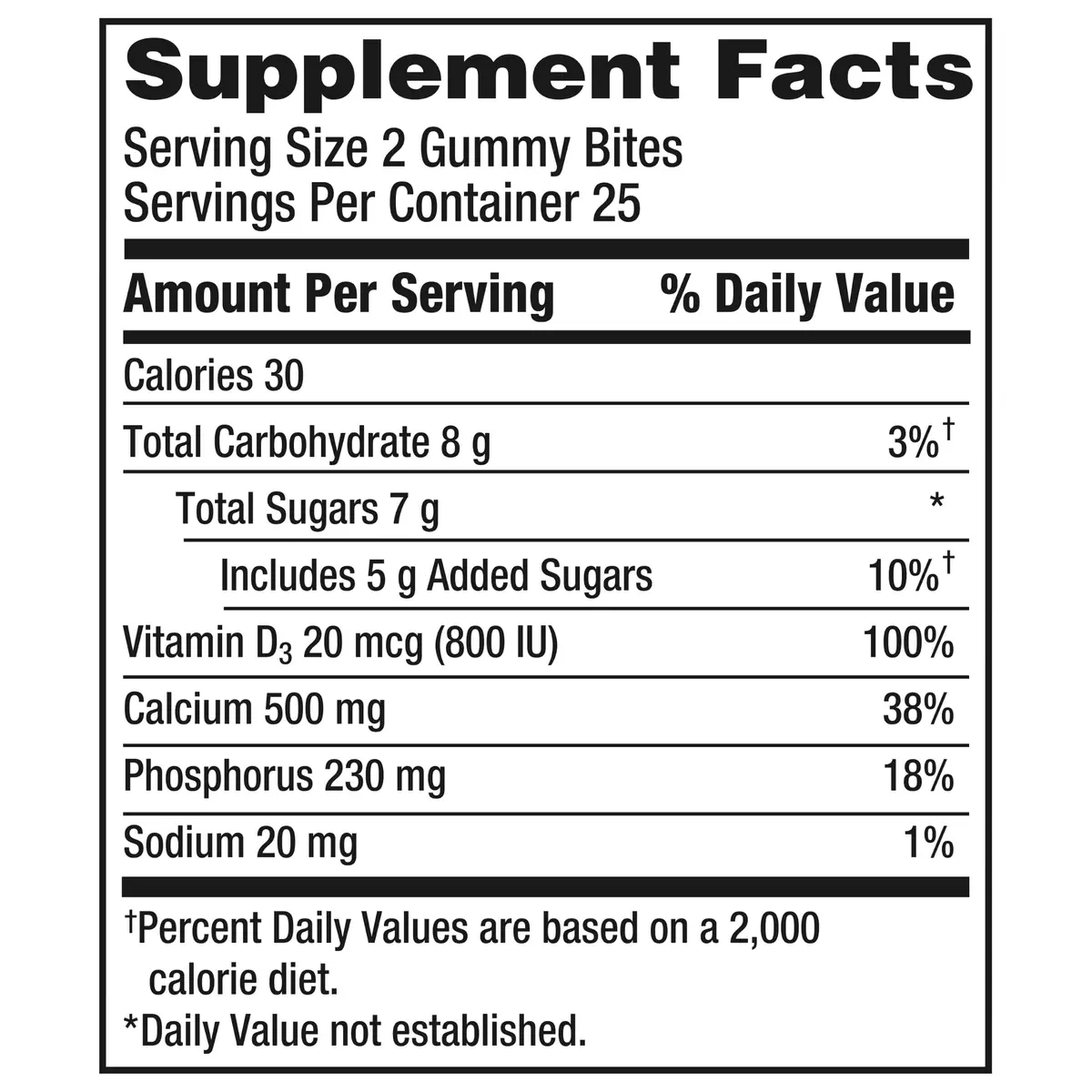 Caltrate Gummy Bites 600 Plus D3 Vitamin D and Calcium Supplement, 50 Count | Bone & Muscle Support with High Vitamin D3 - view 8