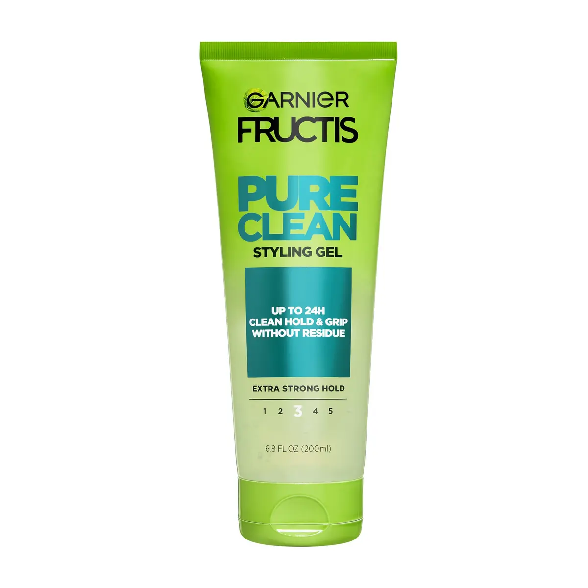 Garnier Fructis Pure Clean Styling Hair Gel 200ml (6.8 fl oz) | Extra Strong Hold Up to 24 Hours - main product image