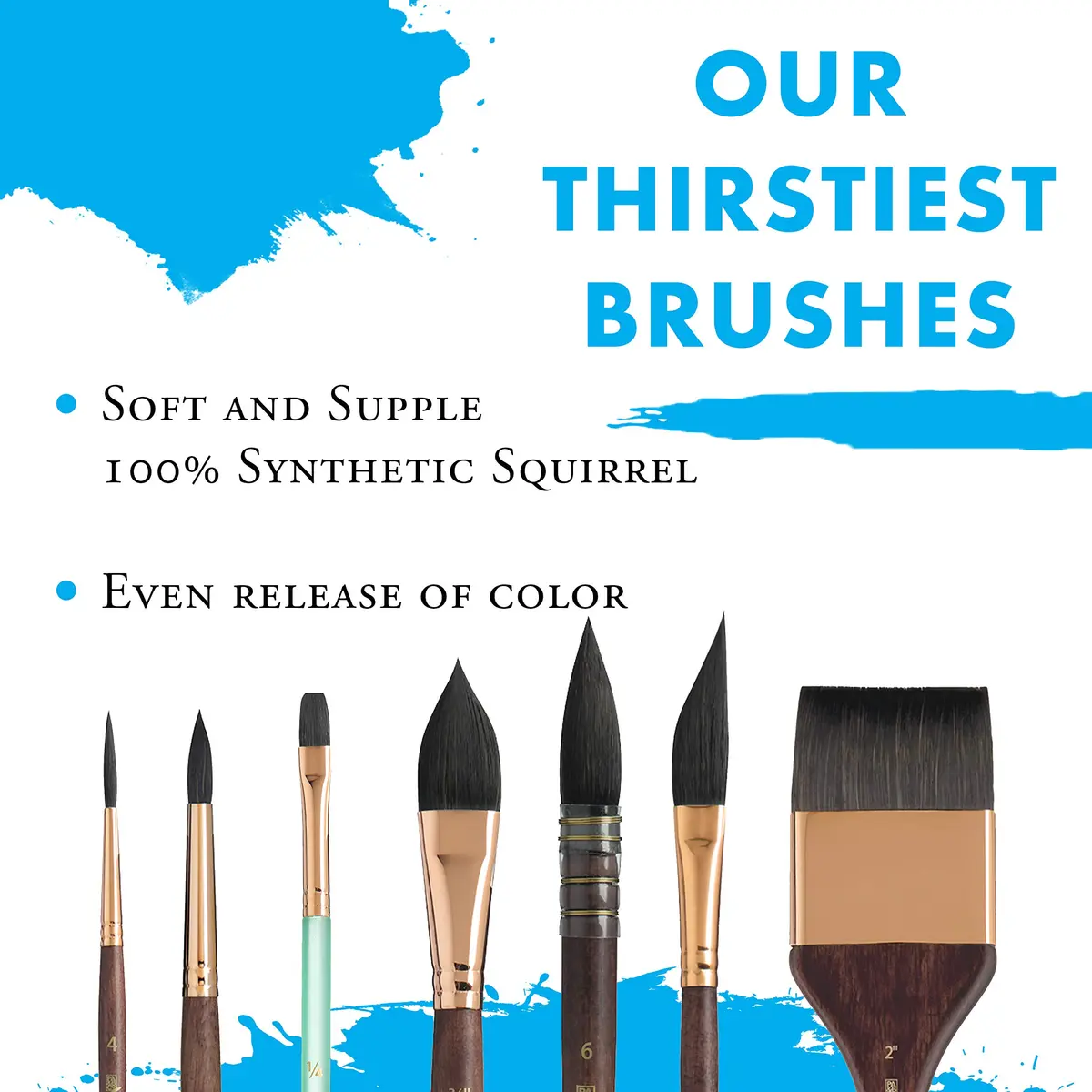 Princeton Neptune Round Brush Size 6 Synthetic Short Handle | Thirstiest Synthetic Watercolor Brush for Fine Details - view 2