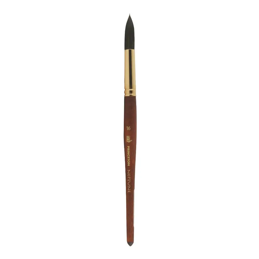 Princeton Neptune Round Brush, Synthetic, Size 16 | Watercolor Artist Brush for Fine Details & Large Areas - main product image