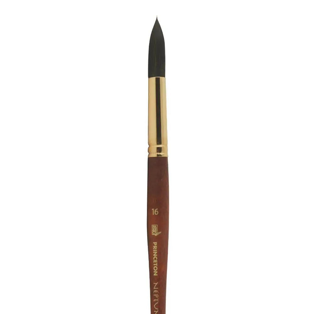 Princeton Neptune Round Brush, Synthetic, Size 16 | Watercolor Artist Brush for Fine Details & Large Areas - view 2