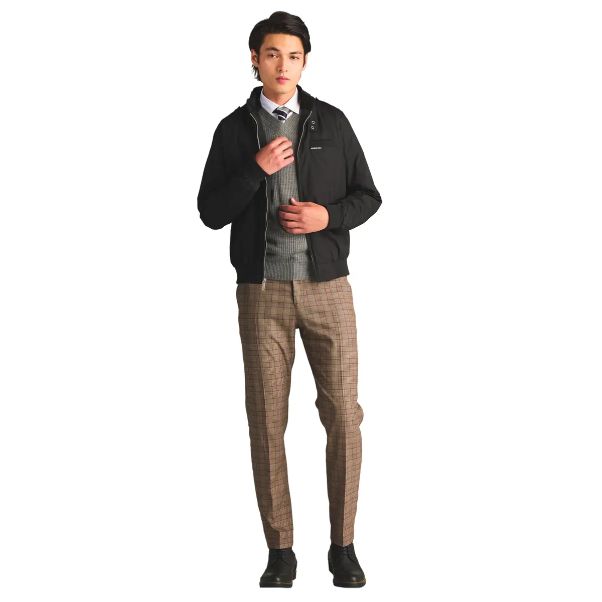 Members Only Classic Iconic Racer Jacket Slim Fit Black Medium | Water-Resistant Year-Round Wear - view 2