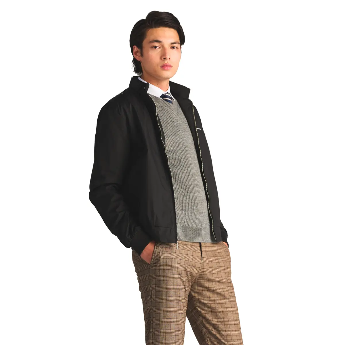 Members Only Classic Iconic Racer Jacket Slim Fit Black Medium | Water-Resistant Year-Round Wear - view 4