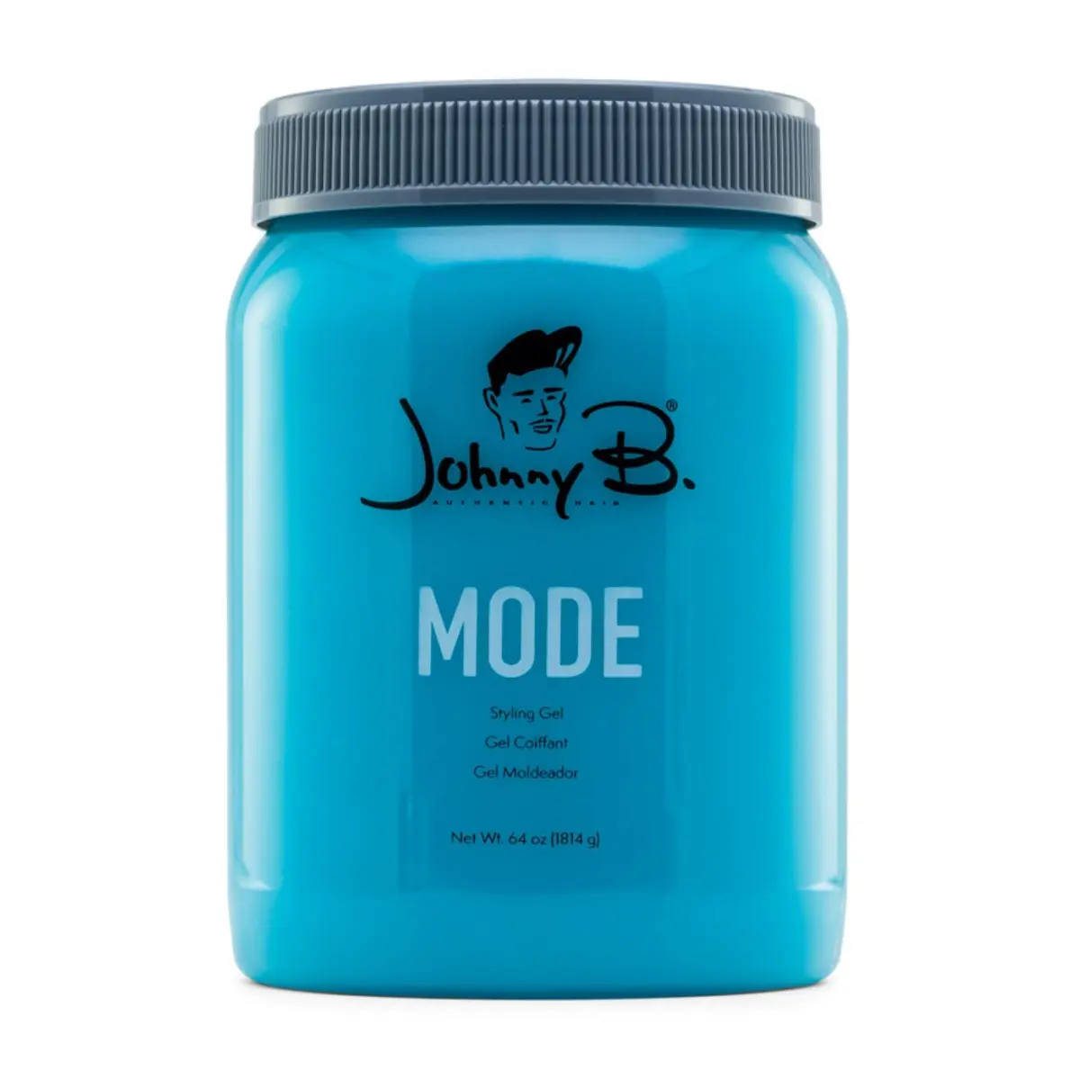 JOHNNY B. Mode Professional Hair Styling Gel, 64 Oz | Long Lasting, Alcohol-Free, No-Flake Control - main product image
