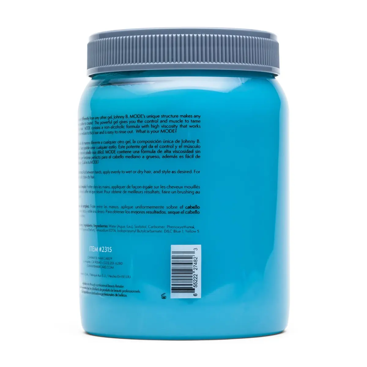 JOHNNY B. Mode Professional Hair Styling Gel, 64 Oz | Long Lasting, Alcohol-Free, No-Flake Control - view 4