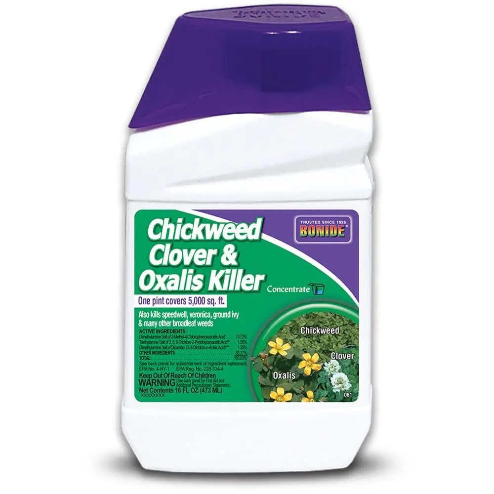 Bonide Chickweed, Clover & Oxalis Killer, 16 oz Concentrate | Powerful Weed Control for Lawns - main product image