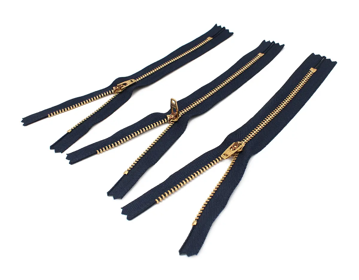 YKK Brass Zipper #4.5, 7" | Superior quality for sewing & jeans - main product image