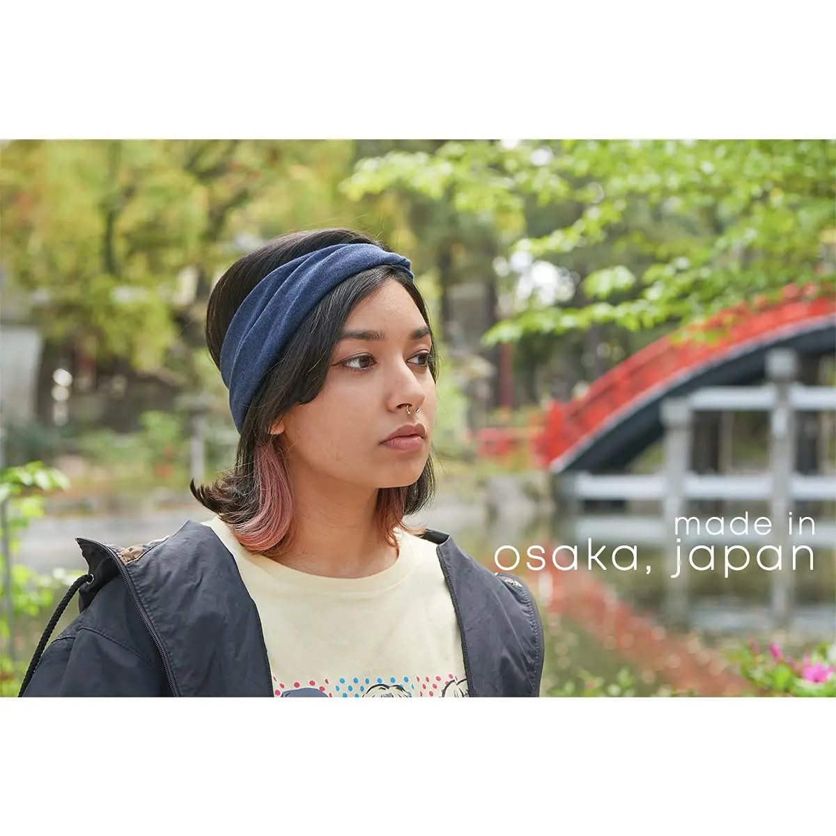 CHARM Organic Cotton Headband | Soft, UV-Resistant Yoga Hair Band for Sensitive Skin (8.3in x 5.9in) - view 5