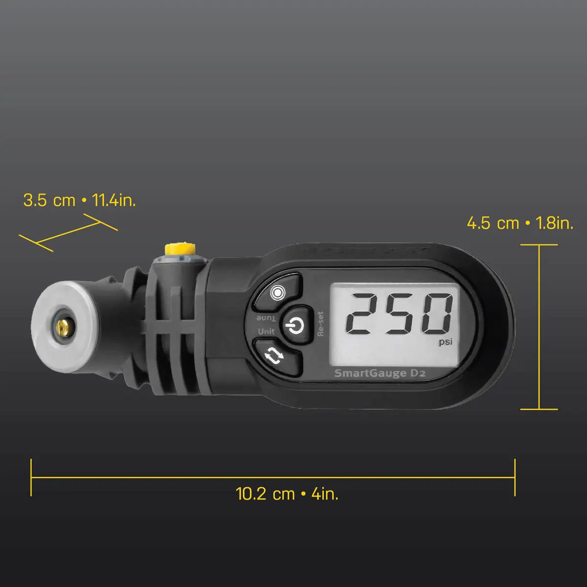 Topeak SmartGauge D2 Digital Bike Tire Pressure Gauge | Precise, Dual-Valve Compatibility, 250 psi - view 5