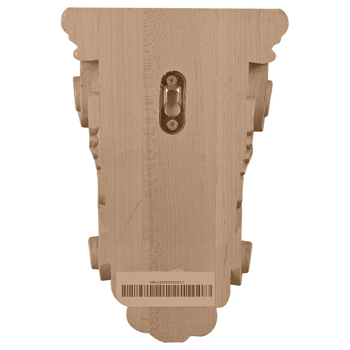 Ekena Millwork 6"W x 3 1/4"D x 8 1/4"H Thin Acanthus Leaf Corbel Alder | Load-Bearing Decorative Support - view 4