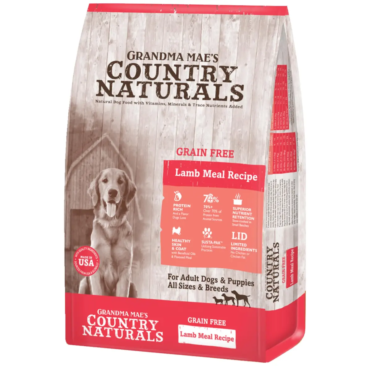 Grandma Mae's Country Naturals Grain Free Lamb Dog Food 4 lb | Slow Cooked & Nutrient Dense - main product image