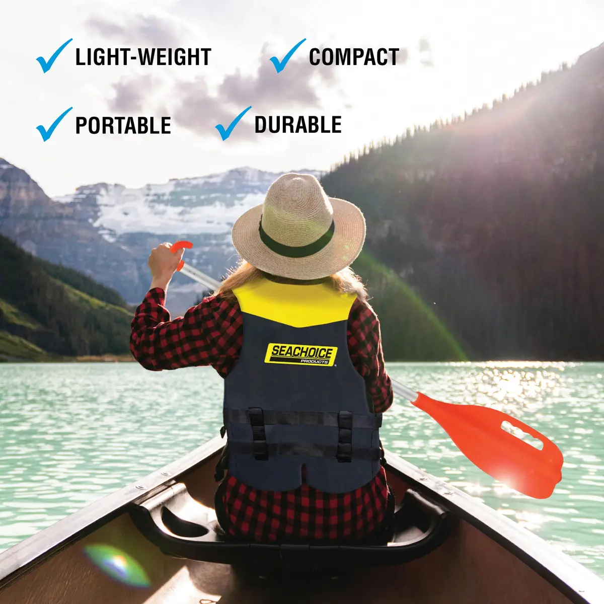 Seachoice Watercraft_Paddle 18-31 In. | Corrosion-Resistant Aluminum, Lightweight, Dual Purpose - view 3
