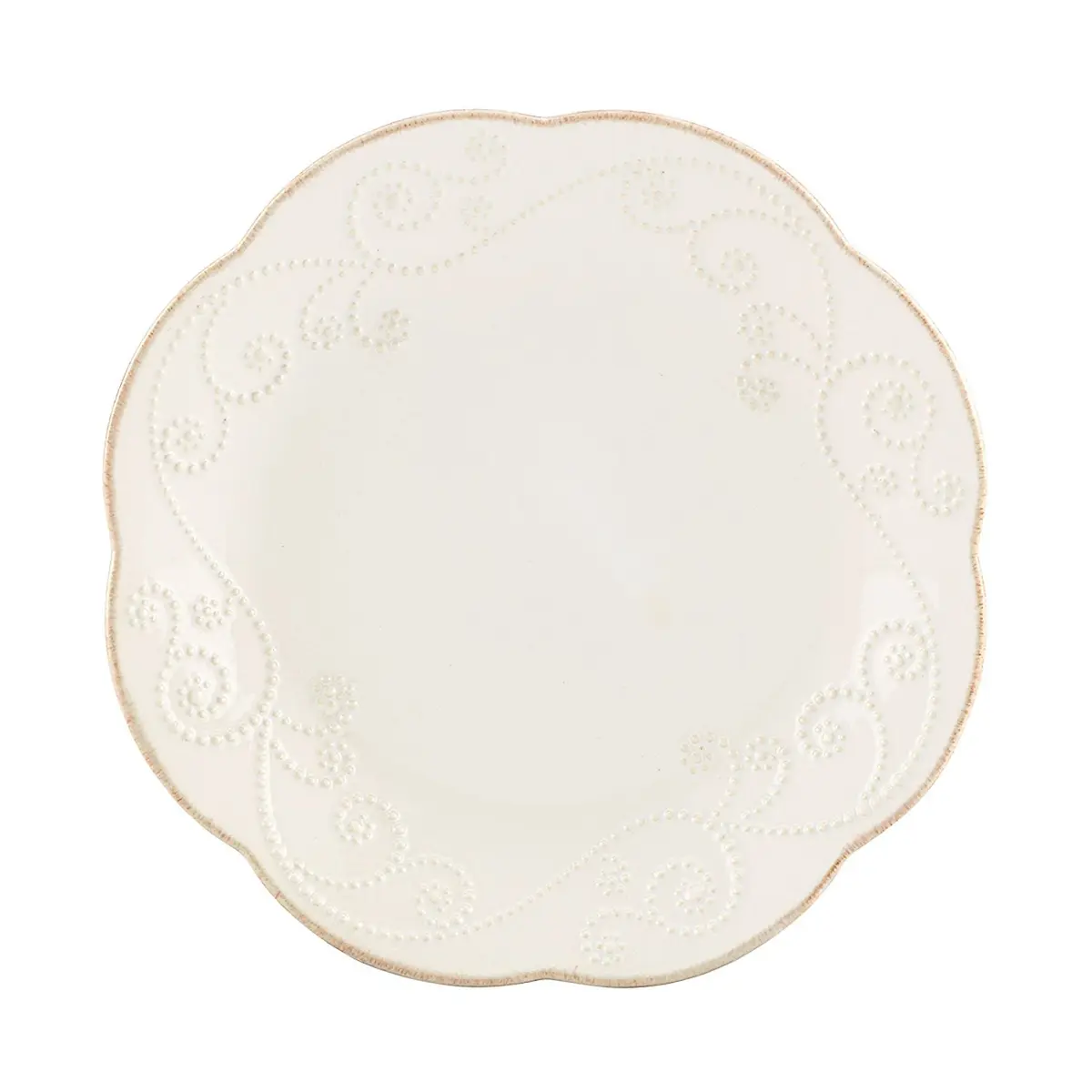 Lenox French Perle Dessert Plates, White, Set of 4 | 20.3 cm (8 Inch) Sweet Plates - main product image